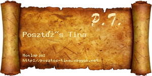 Posztós Tina névjegykártya